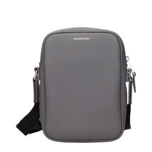 Burberry Gray Leather Crossbody Men's Bag